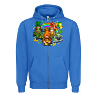True Royal St. Patrick's Day gnomies with truck Zipper Hoodie - HowdyJamesFarm