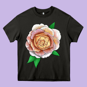 Fun In The Sun Rose Heavy Core Tee Designed By Lillyallendesigns