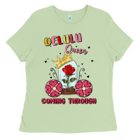 Matcha delulu queen coming through Ladies Tee - MaliasSmallBusiness