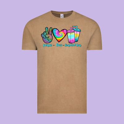 Peace Love Loaded Tea Vintage Tee Designed By Jahusdesignshop