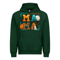 Forest Green Basketball and Volleyball mama Mother's Day Urban Hoodie - LillyAllenDesigns