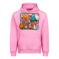 Fuchsia Pink Basketball and Volleyball mama Mother's Day Urban Hoodie - LillyAllenDesigns