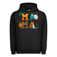 Pigment Black Basketball and Volleyball mama Mother's Day Urban Hoodie - LillyAllenDesigns