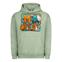Pigment Oil Green Basketball and Volleyball mama Mother's Day Urban Hoodie - LillyAllenDesigns