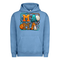 Pigment Pebble Blue Basketball and Volleyball mama Mother's Day Urban Hoodie - LillyAllenDesigns