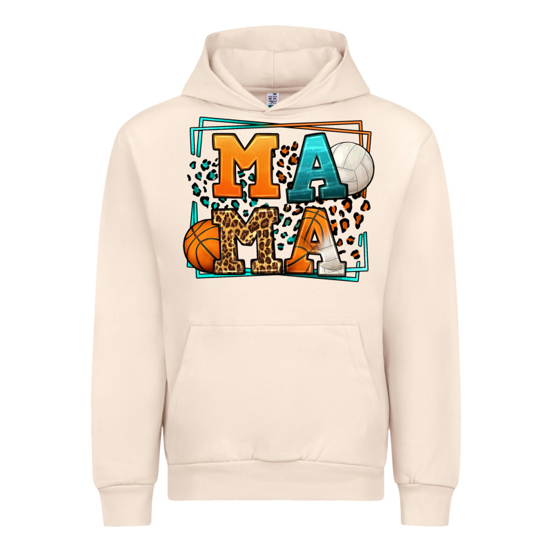 Basketball And Volleyball Mama Mother's Day Urban Hoodie by LillyAllenDesigns | Teevron