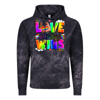 Cloud Black love always wins Vintage Hoodie - LillyAllenDesigns