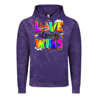 Cloud Purple love always wins Vintage Hoodie - LillyAllenDesigns
