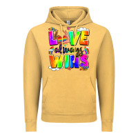 Vintage Mustard love always wins Vintage Hoodie - LillyAllenDesigns