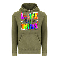 Vintage Olive love always wins Vintage Hoodie - LillyAllenDesigns