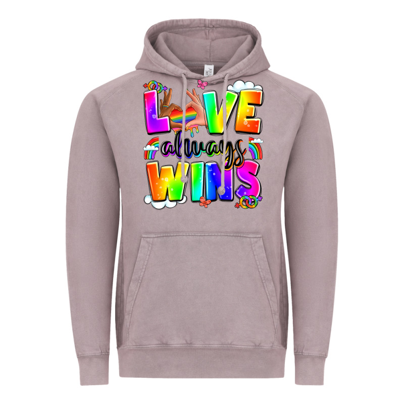 Love Always Wins Vintage Hoodie by LillyAllenDesigns | Teevron