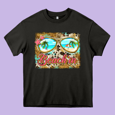 Beach'in Sunglasses Heavy Core Tee Designed By Jasminsmagicworld