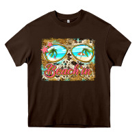 Chocolate Brown beach'in sunglasses Heavy Core Tee - Jasminsmagicworld