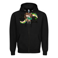 Black St. Patrick' Too cute to pinch Zipper Hoodie - CowGirlArtShop