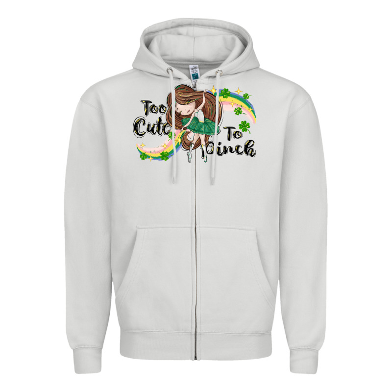 St. Patrick' Too Cute To Pinch Zipper Hoodie by CowGirlArtShop | Teevron