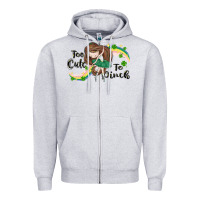 Heather Grey St. Patrick' Too cute to pinch Zipper Hoodie - CowGirlArtShop
