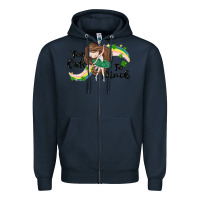 Navy St. Patrick' Too cute to pinch Zipper Hoodie - CowGirlArtShop