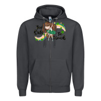 Smoke St. Patrick' Too cute to pinch Zipper Hoodie - CowGirlArtShop