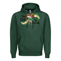 Sports Green St. Patrick' Too cute to pinch Zipper Hoodie - CowGirlArtShop
