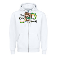 White St. Patrick' Too cute to pinch Zipper Hoodie - CowGirlArtShop