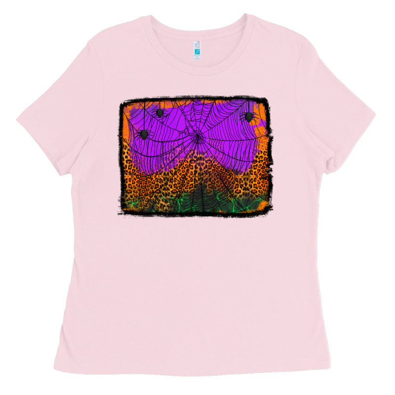 Halloween Spider Web Background Ladies Tee by Jasminsmagicworld | Teevron