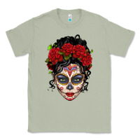Matcha mexican sugar skull messy bun woman Classic Tee - LillyAllenDesigns