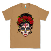 Toasted Coconut mexican sugar skull messy bun woman Classic Tee - LillyAllenDesigns