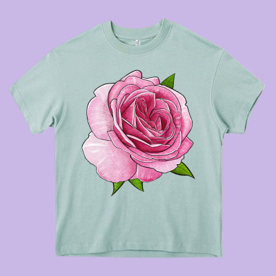 All Dressed Up Rose Heavy Core Tee Designed By Lillyallendesigns