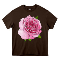 Chocolate Brown all dressed up rose Heavy Core Tee - LillyAllenDesigns
