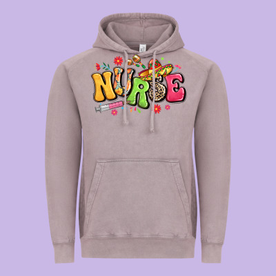 Mexican Spanish Nurse Vintage Hoodie Designed By Lillyallendesigns