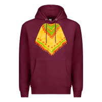 Burgundy mexican poncho fa element Premium Hoodie - FaDigitalArtStudio