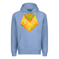 Colony Blue mexican poncho fa element Premium Hoodie - FaDigitalArtStudio