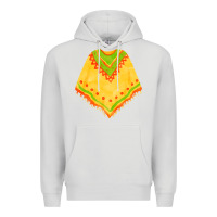 Dove Grey mexican poncho fa element Premium Hoodie - FaDigitalArtStudio