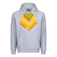 Heather Grey mexican poncho fa element Premium Hoodie - FaDigitalArtStudio