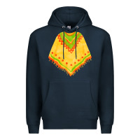 Navy mexican poncho fa element Premium Hoodie - FaDigitalArtStudio