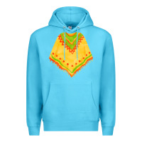 Ocean Blue mexican poncho fa element Premium Hoodie - FaDigitalArtStudio