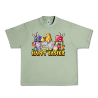 Oil Green Happy Easter gnomies Urban Heavy Tee - LillyAllenDesigns