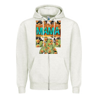 Oatmeal Heather Western Mama can cooler Mother's Day Zipper Hoodie - HowdyJamesFarm