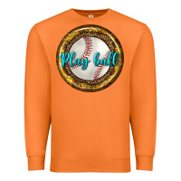 Carrot baseball with sunflower round earrings Premium Sweatshirt - BundleAndBundleShop