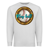 Dove Grey baseball with sunflower round earrings Premium Sweatshirt - BundleAndBundleShop