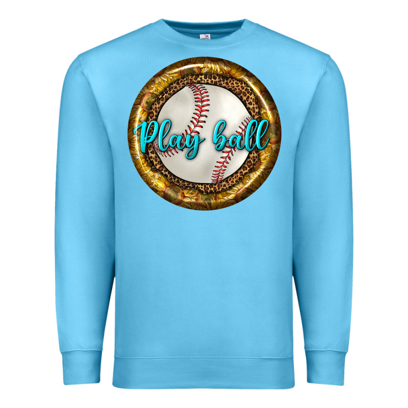 Baseball With Sunflower Round Earrings Premium Sweatshirt by BundleAndBundleShop | Teevron