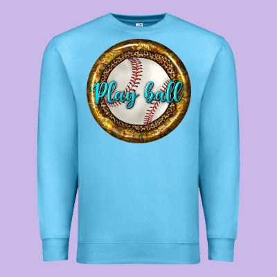 Baseball With Sunflower Round Earrings Premium Sweatshirt Designed By Bundleandbundleshop