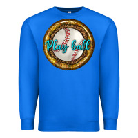 True Royal baseball with sunflower round earrings Premium Sweatshirt - BundleAndBundleShop