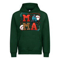 Forest Green leopard baseball mama Mother's Day Urban Hoodie - LillyAllenDesigns
