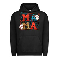 Pigment Black leopard baseball mama Mother's Day Urban Hoodie - LillyAllenDesigns