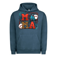 Pigment Midnight Navy leopard baseball mama Mother's Day Urban Hoodie - LillyAllenDesigns