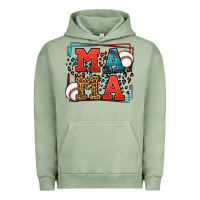Pigment Oil Green leopard baseball mama Mother's Day Urban Hoodie - LillyAllenDesigns