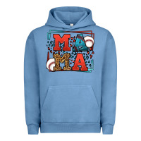 Pigment Pebble Blue leopard baseball mama Mother's Day Urban Hoodie - LillyAllenDesigns