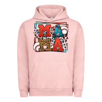 Pigment Salmon leopard baseball mama Mother's Day Urban Hoodie - LillyAllenDesigns