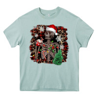 Skeleton With Coffee Cup Christmas Heavy Core Tee | Teevron